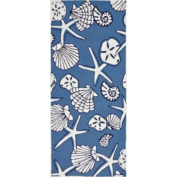 Homefires 26 X 60 In. Serenity At Sea Indoor Outdoor Area Rug, Blue PPS-GC001J